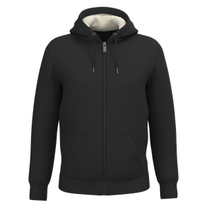 Eco-Friendly Unisex Sherpa-Lined Full Zip Sweatshirt, miniatyr 1